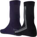 LOT DE 2 Chaussettes Chaussettes Homme JACQUARD Noir et Marine