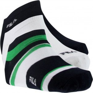 FILA 3 paires de Socquettes Homme Coton LARGE Vert Blanc Marine