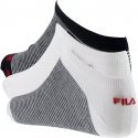 FILA Lot de 3 paires de Socquettes Homme Coton RAYURES Rouge Blanc Marine