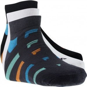 FILA 3 paires Mi-chaussettes Homme Coton RAYURE Anthra Blanc Noir