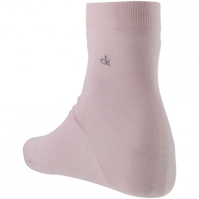 CALVIN KLEIN Chaussettes Femme Coton UNI Rose