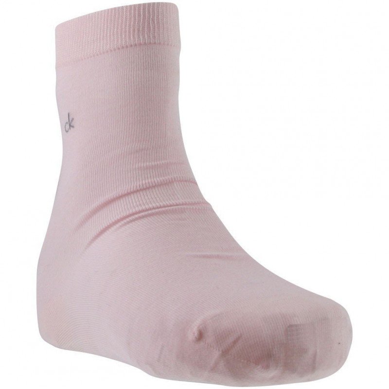 CALVIN KLEIN Chaussettes Femme Coton UNI Rose