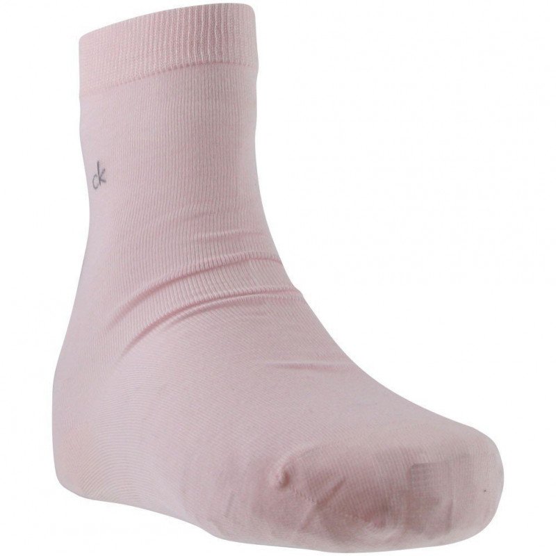 CALVIN KLEIN Chaussettes Femme Coton UNI Rose