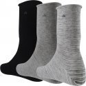 CALVIN KLEIN Lot 3 paires de chaussettes Femme Coton ROULETTES Gris Noir