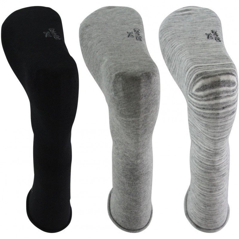 LOT DE 3 Chaussettes Chaussettes Femme ROULETTES Gris et Noir