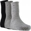 CALVIN KLEIN Lot 3 paires de chaussettes Femme Coton ROULETTES Gris Noir