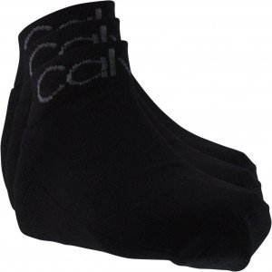 CALVIN KLEIN Lot 3 paires Mi-Chaussettes Homme Coton SPORT Noir