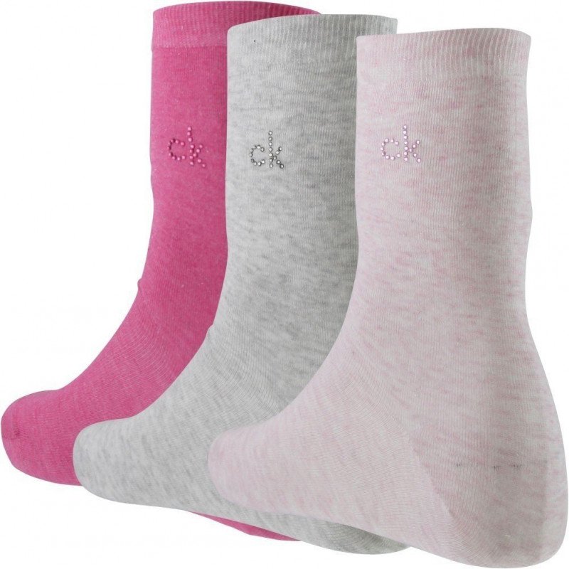 LOT DE 3 Chaussettes Chaussettes Femme DIAMANT Rose et Gris
