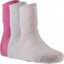LOT DE 3 Chaussettes Chaussettes Femme DIAMANT Rose et Gris