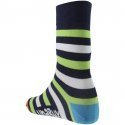 UNABUX Chaussettes Mixte Coton RAYURES Marine Vert