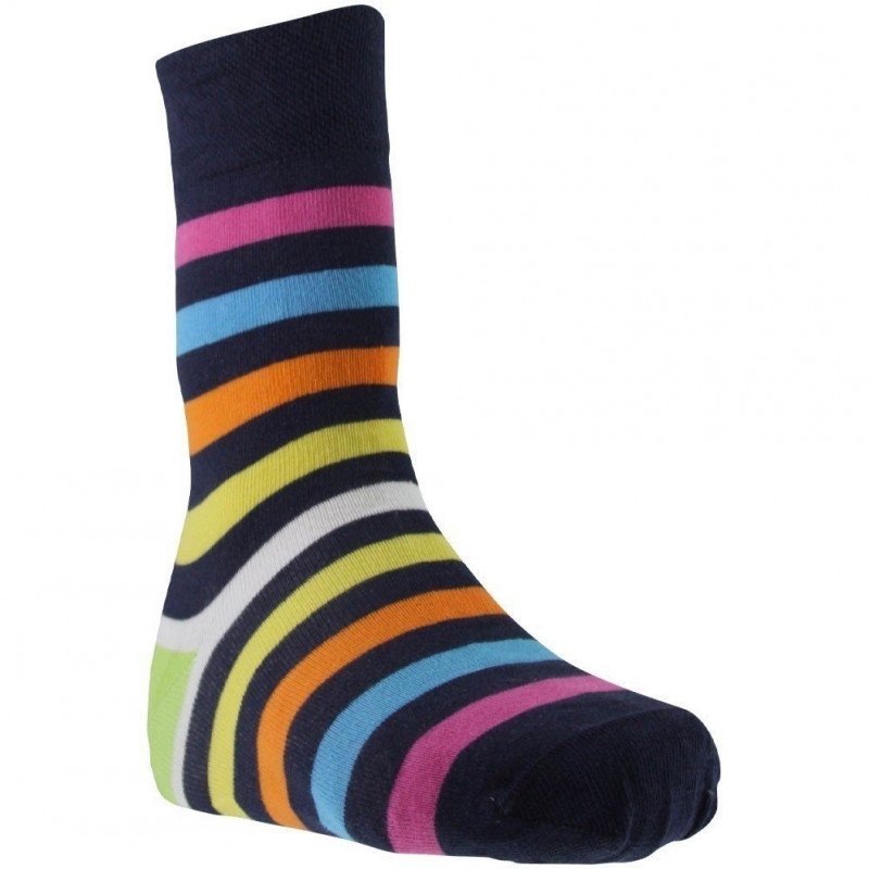 UNABUX Chaussettes Mixte Coton RAYURES Marine Multicolore