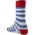 UNABUX Chaussettes Mixte Coton RAYURES Azur Blanc