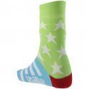 UNABUX Chaussettes Mixte Coton ETOILE Vert Blanc