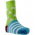 UNABUX Chaussettes Mixte Coton ETOILE Vert Blanc