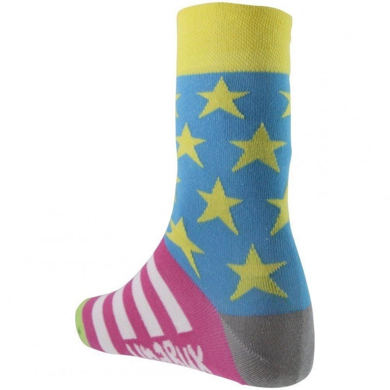 UNABUX Chaussettes Mixte Coton ETOILE Ciel Jaune