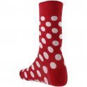 UNABUX Chaussettes Mixte Coton POIS Rouge Blanc