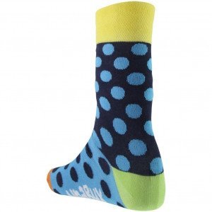 UNABUX Chaussettes Mixte Coton POIS Marine Ciel