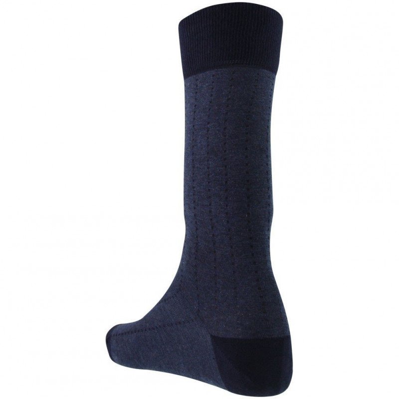 LABONAL Chaussettes Homme Coton AJOUREE Bleu chiné