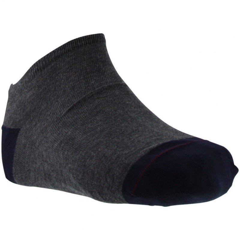 Socquettes Homme TALON POINTE Gris et Marine