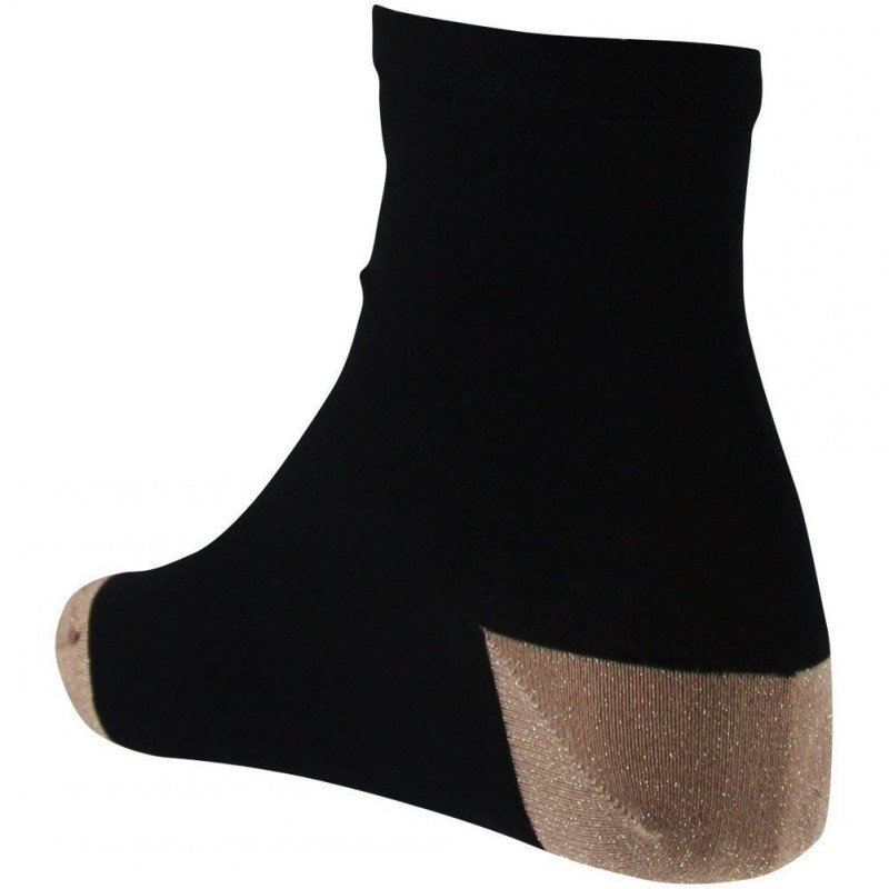Chaussettes Femme TALON POINTE BRILLANT Noir et Or