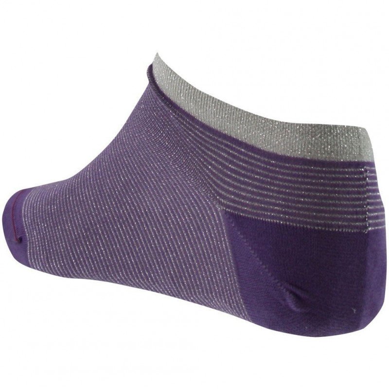 Socquettes Femme Violet et Argent