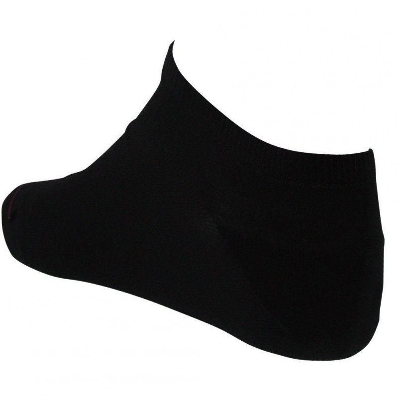 Socquettes Femme UNI JERSEY Noir et Rouge