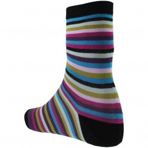 LABONAL Chaussettes Femme Coton RAYURES COLOREES Noir