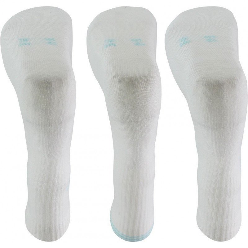 TWINDAY Lot de 3 paires de Chaussettes Femme SPORTIVE Blanc Bleu
