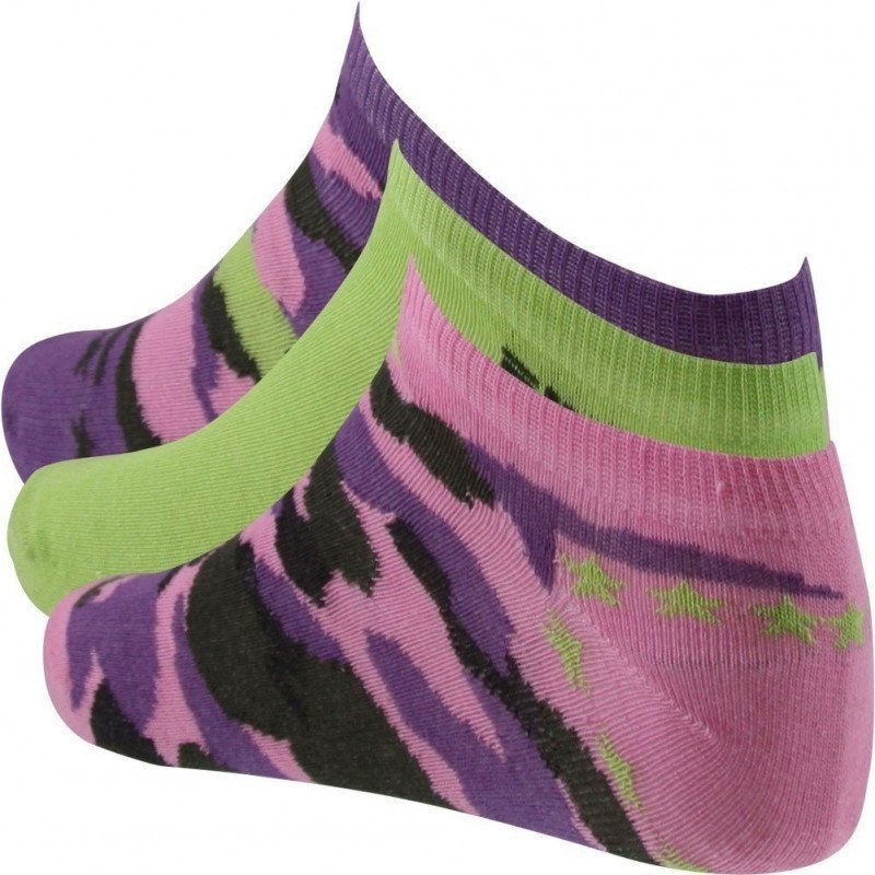 LOT DE 3 Socquettes Chaussettes Femme TACHES Violet et Rose