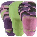 FILA Lot de 3 paires de Socquettes Femme Coton TACHES Violet Vert Rose