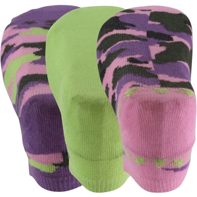LOT DE 3 Socquettes Chaussettes Femme TACHES Violet et Rose