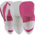 FILA Lot de 3 paires de Socquettes Femme Coton MOTIF Blanc Rose