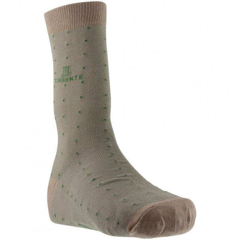 TORRENTE COUTURE Chaussettes Homme Coton POIS Beige