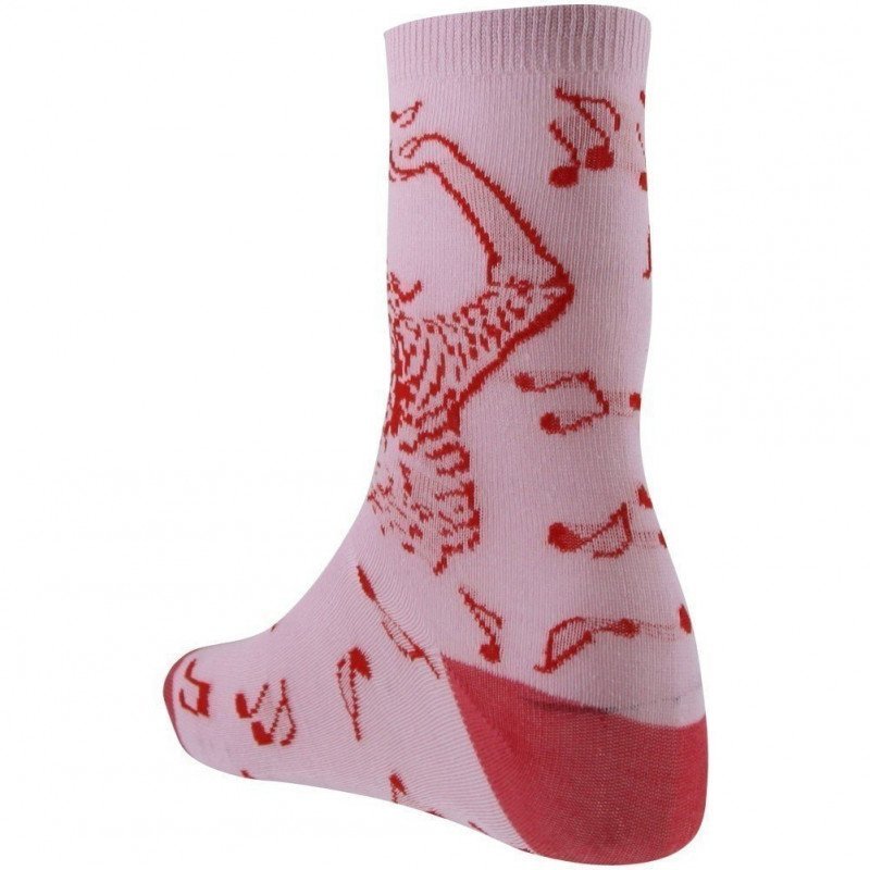 Chaussettes Fille VIOLETTA NOTES DE MUSIQUES Rose et Rouge