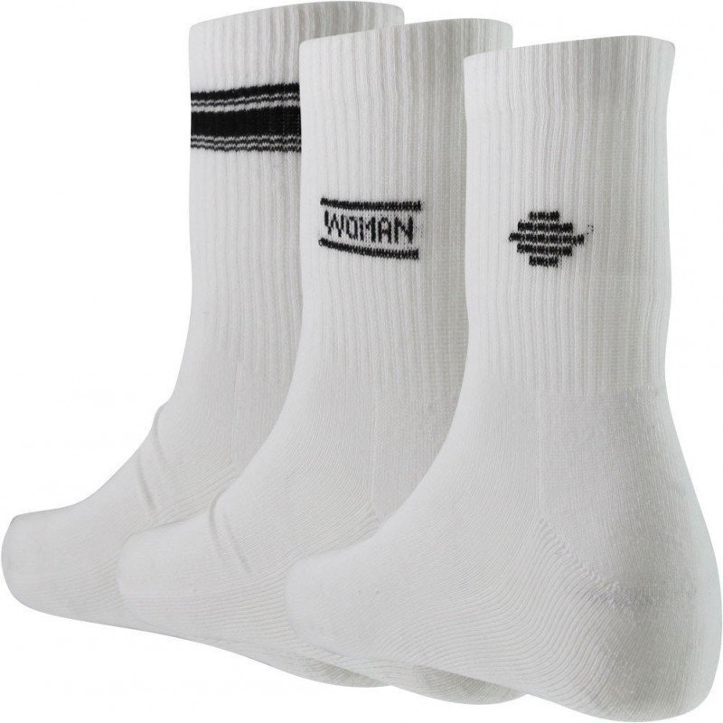 LOT DE 3 Chaussettes Chaussettes Femme SPORTIVE Blanc et Noir
