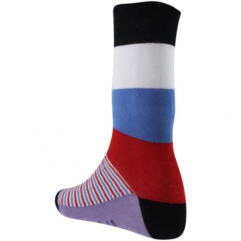 CRAZYSOCKS Chaussettes Homme Coton WAV Bleu Rouge Blanc