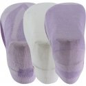 LOT DE 3 Socquettes Chaussettes Femme Blanc et Parme