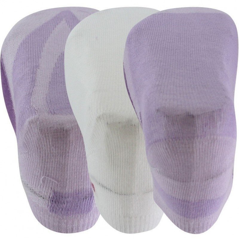 LOT DE 3 Socquettes Chaussettes Femme Blanc et Parme