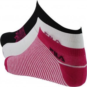 FILA 3 paires de Socquettes Femme Coton FORME Noir Blanc Rose