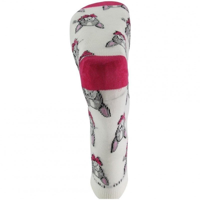 PASCAL MORABITO Chaussettes Femme Coton CHIEN Beige Rose