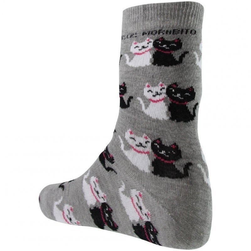 PASCAL MORABITO Chaussettes Femme Coton CHAT Gris