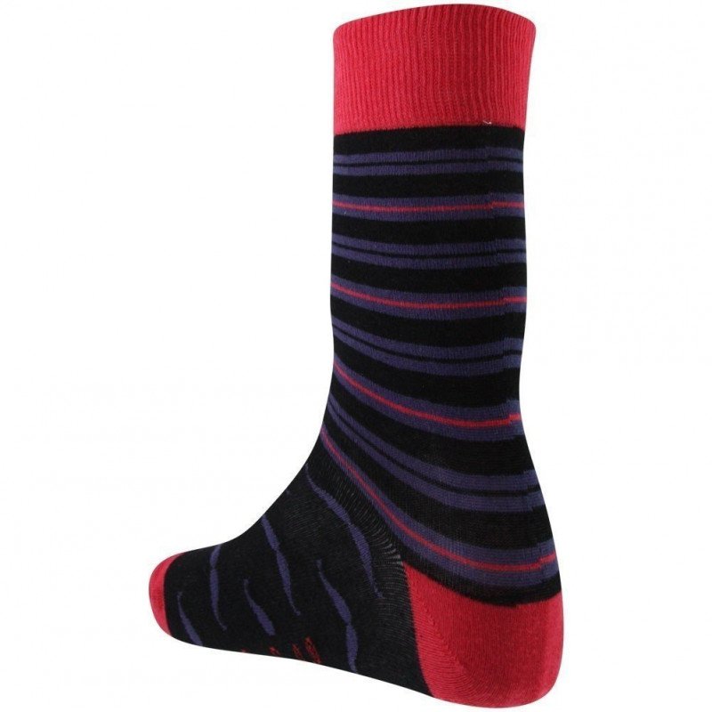 CRAZYSOCKS Chaussettes Homme Coton MOU Noir Rouge