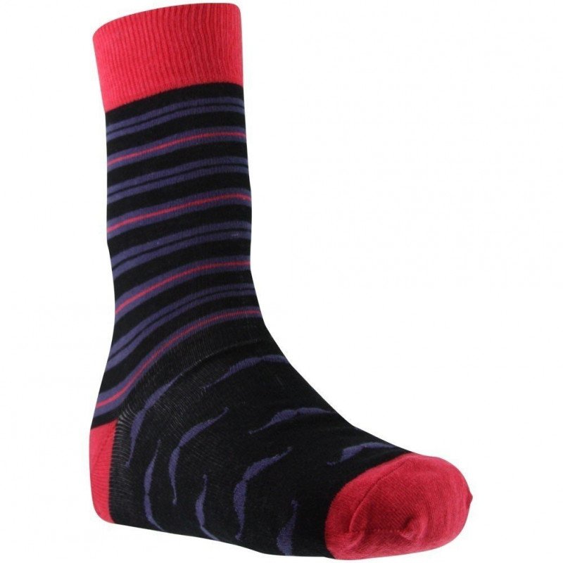 CRAZYSOCKS Chaussettes Homme Coton MOU Noir Rouge