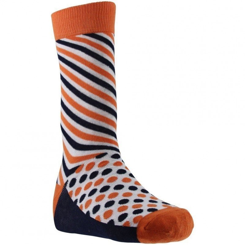 CRAZYSOCKS Chaussettes Homme Coton PDS Marine Orange