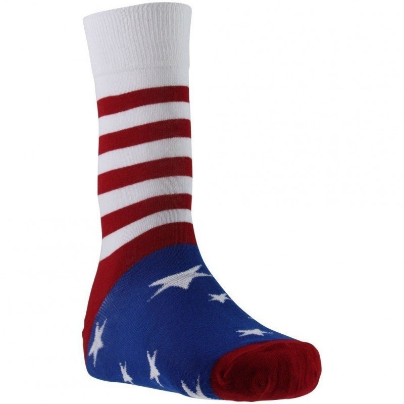 CRAZYSOCKS Chaussettes Homme Coton USA Bleu Rouge