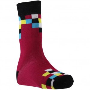 CRAZYSOCKS Chaussettes Homme Coton SQA Bordeaux