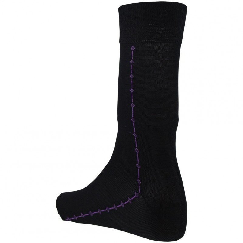 LANDSFORD Chaussettes Homme Fil d'Ecosse MOTIFS Noir Violet