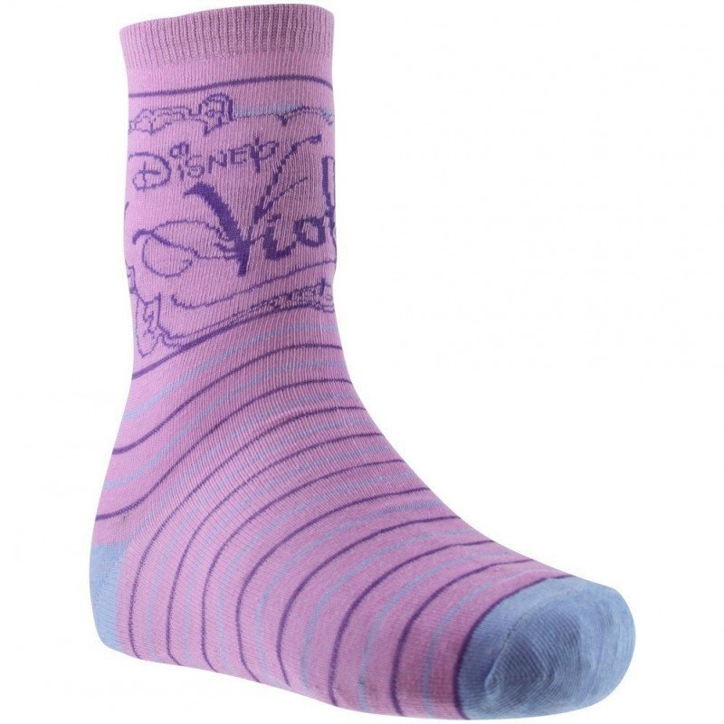 DISNEY Chaussettes Fille Coton VIOLETTA LOGO Rose