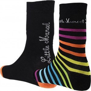 LITTLE MARCEL 2 paires Chaussettes Femme Coton CFFX2 Rayé Orange