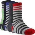 TWINDAY Lot de 5 paires de Chaussettes Garçon Coton RAYURES FASHION Multicolore